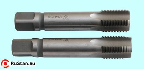 Метчик G 1/4" Р6М5 трубный цилиндрический, м/р. к-т из 2-х шт. (19 ниток/дюйм) ГОСТ 3266 "CNIC" фото №1 Метчик G 1/4" Р6М5 трубный цилиндрический, м/р. к-т из 2-х шт. (19 ниток/дюйм) ГОСТ 3266 "CNIC" фото №1