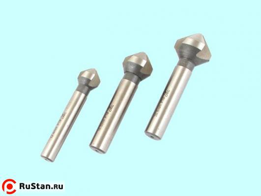 Набор зенковок конус  90° ц/х из 3-х штук d12.4-d20.5мм Р18 "CNIC" фото №1