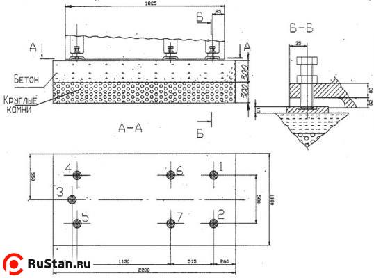 Фрезерный обрабатывающий центр с ЧПУ 400V - Чертеж фундамента фото №2 400V фото №2