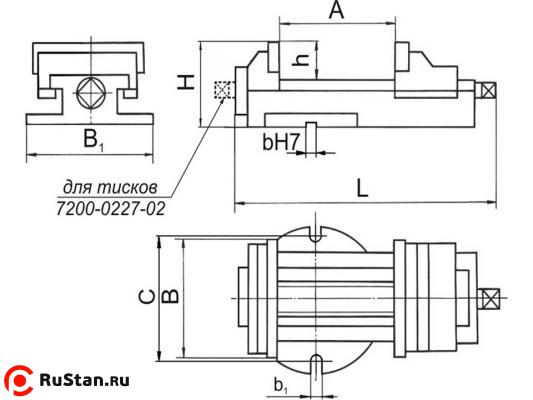 Тиски станочные чугунные неповоротные 7200-0209-02 (125мм) фото №2 Тиски станочные чугунные неповоротные 7200-0209-02 (125мм) фото №2