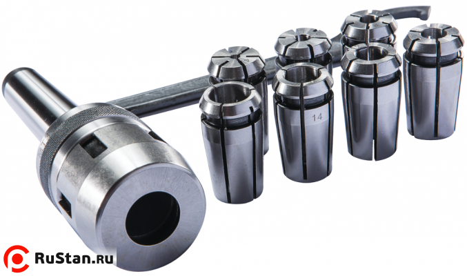 Цанговый патрон с набором цанг МК-3 Ø 4, 6, 8, 10, 12, 14, 16 мм фото №2 Цанговый патрон с набором цанг МК-3 Ø 4, 6, 8, 10, 12, 14, 16 мм фото №2