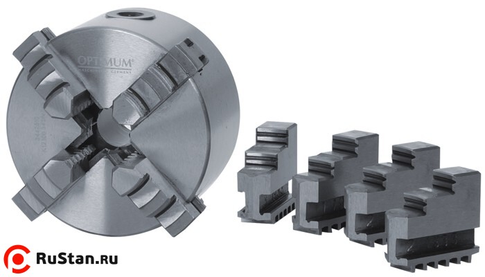 Четырехкулачковый токарный патрон Optimum CI4C ø 250 мм Camlock ASA D1-6" фото №2 Кулачки для 250 мм патрона фото №2