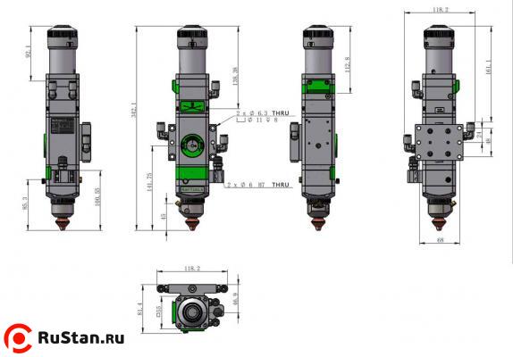 Лазерная режущая головка RayTools BT210S 1500W с механическим фокусом фото №4 RayTools BT210S 1500W фото №4