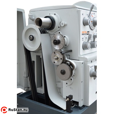 Под защитной крышкой шпиндельной бабки расположены приводные шкивы и гитара зубчатых колес. фото №2 METAL MASTER Z46150 фото №2