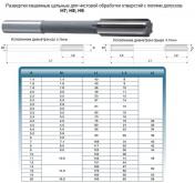 Развертка d  8,0 H9 ц/х машинная цельная Р6М5 (33х117) (Ошибочно промаркированы  9ХС)